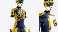 2006+ Women’s Full Cycling Kit PSD Mockup Hero shot High-Quality Digital Mockup Resource