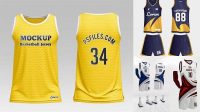 2009+ Basketball Jersey Mockup Front And Back Psd Free High-Quality PSD