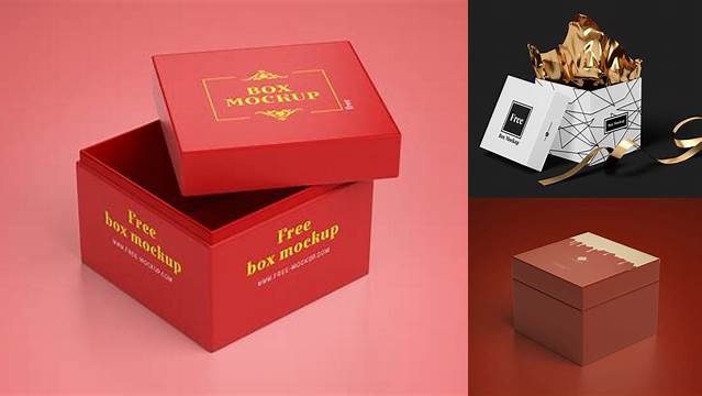 2009+ Opened Matte Gift Box PSD Mockup PSD Free Download