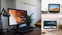 2013+ Psd Computer Mockup Free Graphic Design Resource