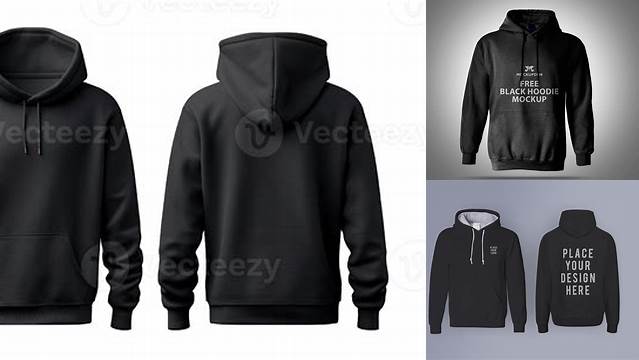 2018+ Template Hoodie Hitam PSD for Free