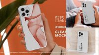 2019+ Iphone 12 Clear Case Mockup Free Exclusive PSD Design Freebie