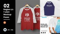 202+ Mockup Raglan 3/4 Cdr Creative Design File