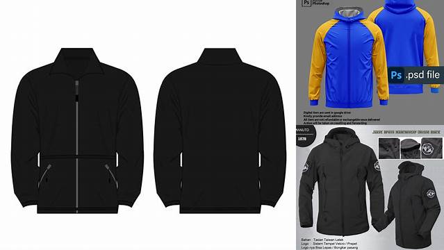 2020+ Mockup Jaket Hitam Download Premium PSD Resource