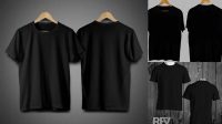 2020+ Mockup Kaos Hitam Cdr Download Premium Free PSD