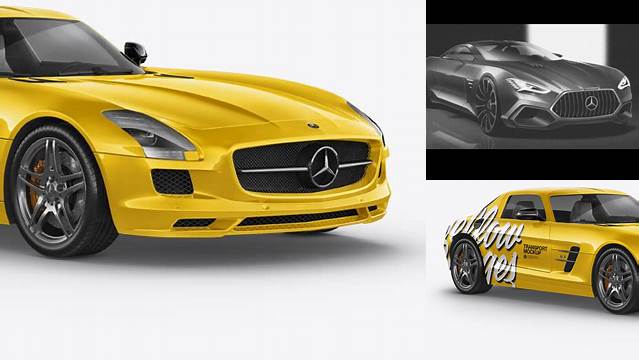 2024+ Mercedes-Benz SLS AMG PSD Mockup Side View Versatile and Elegant PSD File