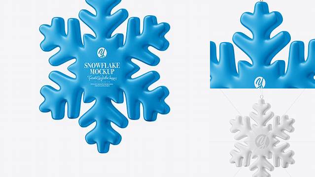 2027+ Matte Snowflake PSD Mockup Half Side View Elegant and Stylish Mockup