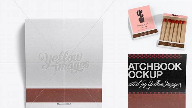 203+ Carton Matchbook PSD Mockup Top View Modern PSD Templates