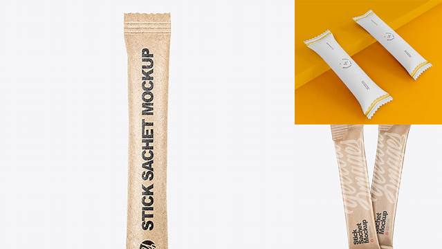 2031+ Kraft Paper Stick Sachet PSD Mockup Versatile Photoshop File