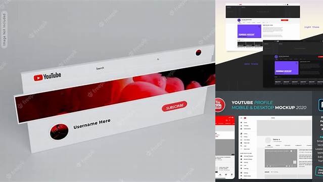 2034+ Youtube Channel Art Mockup Easy Editable