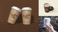 2041+ Coffee Cup PSD Mockup Front View High-Angle Shot Free Graphic Design Mockup File