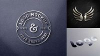 2047+ Metal Logo Mockup Psd Custom PSD Mockup Template