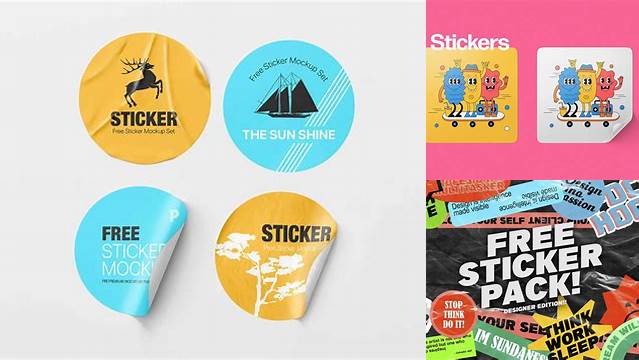 2048+ Sticker Pack Mockup Best Free Resource