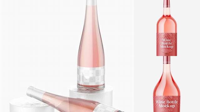 205+ Stand with Rose Wine Bottles PSD Mockup Exclusive Editable PSD File