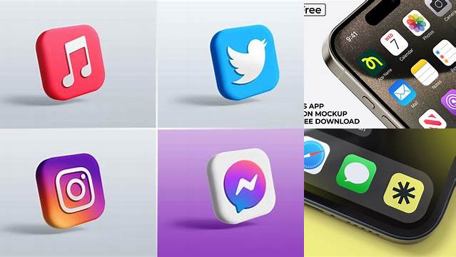 2060+ Mobile App Icon Mockup Mockup PSD Free Download