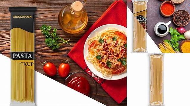 2061+ Spaghetti Packaging Mockup Free High-End Creative PSD Template