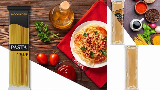 2061+ Spaghetti Packaging Mockup Free High-End Creative PSD Template