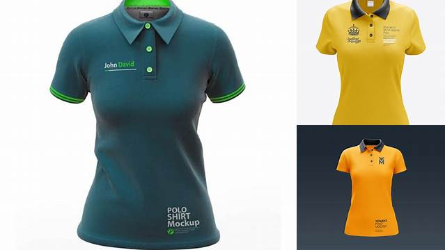 2061+ Womens Polo HQ PSD Mockup Free Mockup PSD Template