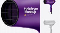 2065+ Matte Hairdryer PSD Mockup Fully Customizable Mockup PSD Free