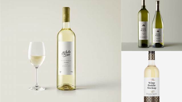 2066+ White Wine Mockup PSD Download