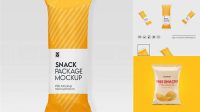 2070+ Kraft Snack Package PSD Mockup Front View Stylish Free PSD