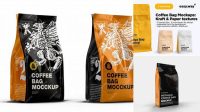 2070+ Metallic Coffee Bag PSD Mockup Front View Free Stylish PSD for Graphic Designers