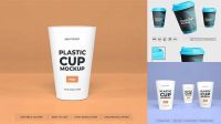 2071+ 500g Plastic Cup PSD Mockup Front View Creative Layered Mockup Freebie