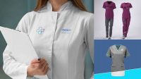 2077+ Medical Uniform Mockup PSD File Download