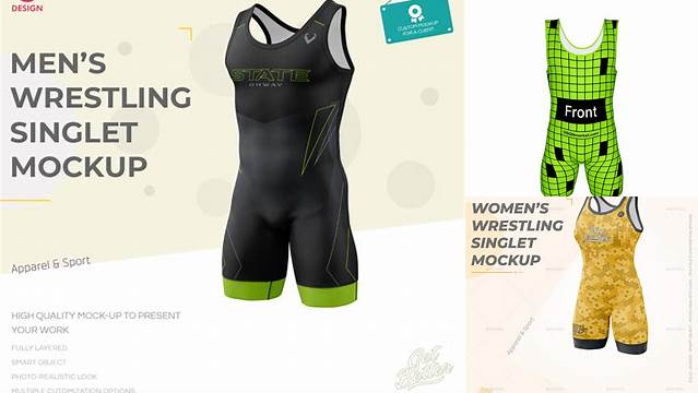 2077+ Wrestling Singlet Mockup High-Resolution PSD Download