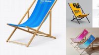 2080+ Folding Beach Chair PSD Mockup Half Side View Best Free Mockup PSD