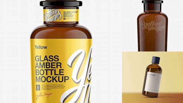 2082+ Dark Glass Reagent Bottle PSD Mockup Digital Resource Free Download