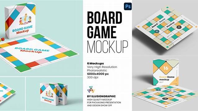 2084+ Board Game Mockup Smart PNG Image