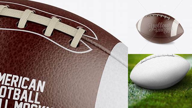 2088+ American Football Ball PSD Mockup Halfside View Fully Layered Photoshop Freebie