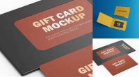 2088+ Gift Card PSD Mockup Top View Download Free Editable PSD Template