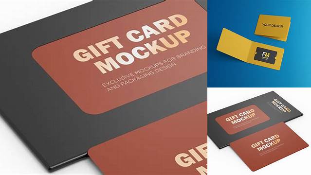 2088+ Gift Card PSD Mockup Top View Download Free Editable PSD Template