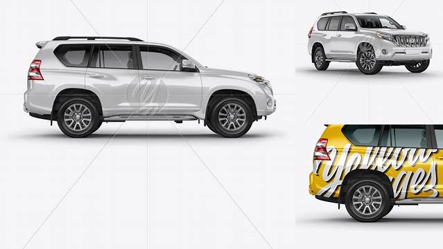 2088+ Land Cruiser Prado PSD Mockup Side view High-Quality Digital Mockup Resource