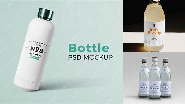 2091+ 500ml Craft Green Bottle PSD Mockup PSD Free Download