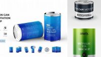 2091+ Metallic Tin Can PSD Mockup Half Side View High-Quality Digital Mockup Resource