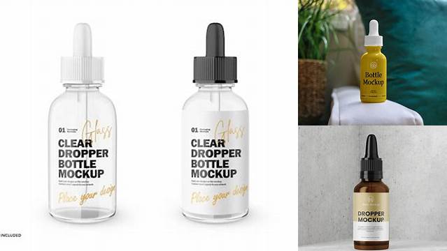 2091+ Transparent Dropper Bottle PSD Mockup Stylish Free PSD