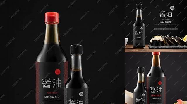 2096+ Soy Sauce Bottle Mockup Free Easy Editable