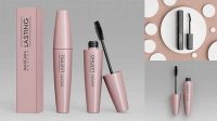 2097+ Glossy Mascara With Box PSD Mockup Free Design Resource