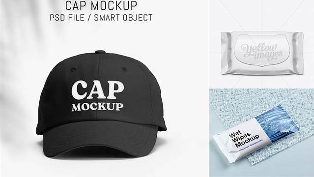 2097+ Wipes With Large Cap Black Versatile and Modern PSD Mockup