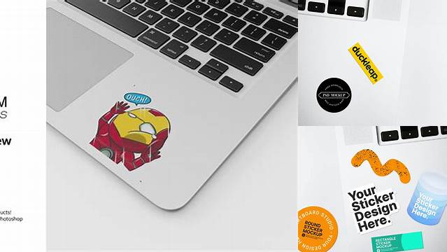 2099+ Laptop Sticker Mockup Hight Resolution