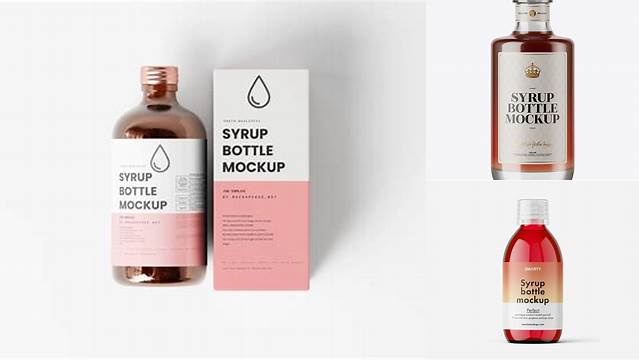 2102+ Maple Syrup Bottle PSD Mockup Digital Resource Free Download