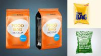 2105+ Matte Snack Bag PSD Mockup Stylish Free PSD