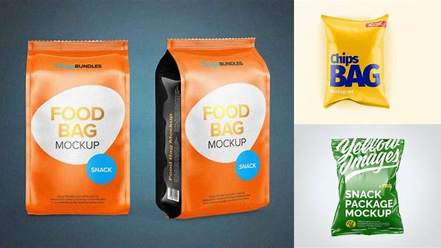 2105+ Matte Snack Bag PSD Mockup Stylish Free PSD