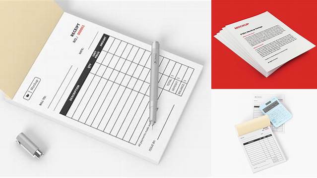 2108+ Invoice Book Mockup Professional PSD Mockup