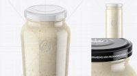 2117+ Clear Glass Jar with Horseradish PSD Mockup Unique High-Resolution Design Freebie