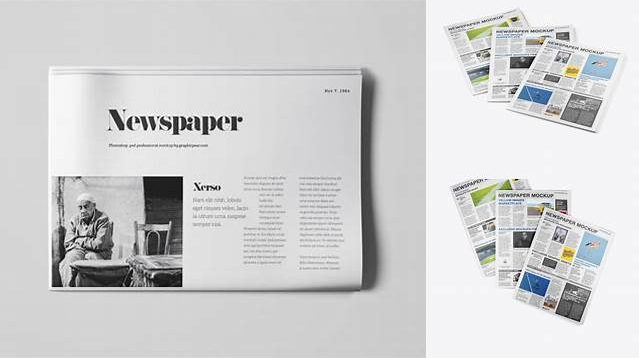 2117+ Three Newspapers PSD Mockup Top View Creative Design Mockup