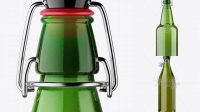 2120+ Green Glass Beer Bottle with Clamp Lid PSD Mockup Modern Free PSD Template